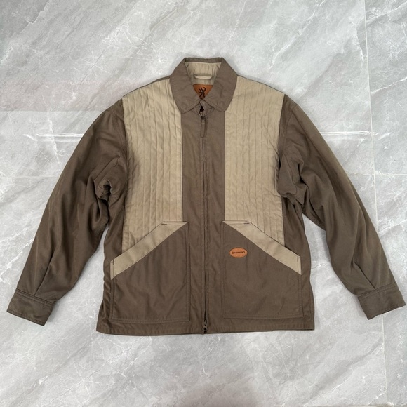 Men’s Vintage Browning Reactar Mesh Lined Shooting Jacket Double Zipper Small - Picture 1 of 17